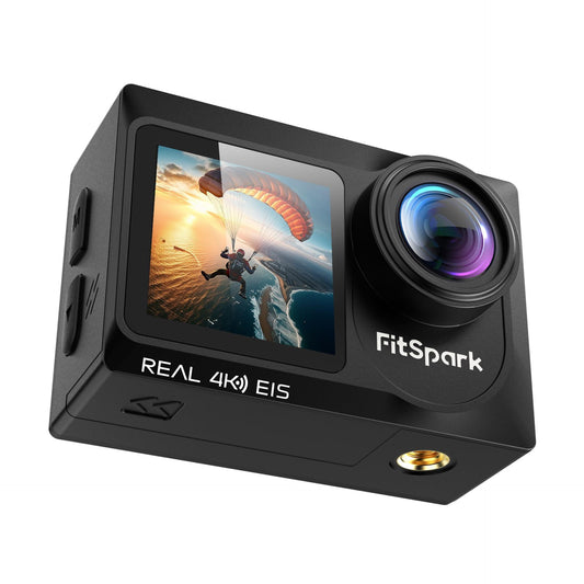 FitSpark Eagle i15 PRO MAX Real 4K30FPS Dual Touchscreen UHD WiFi Action Camera EIS 2.0 Bike Helmet Camera for Moto Vlogging & Youtubers with Sony Sensor 5th Anniversary Free Dock+Battery+ MIC Offer