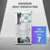 Ant Esports ICE- 112 Mid- Tower Computer Case/Gaming Cabinet - White | Support ATX, Micro-ATX, ITX | Pre-Installed 3 Front Fans & 1 Rear Fan