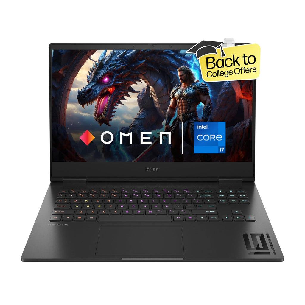 HP OMEN Gaming Laptop, Intel Core i7-13700HX, 6GB RTX 3050 GPU, 16.1-inch (40.9 cm), 95W TGP, FHD, IPS, 165Hz, 300 nits, 16GB DDR5, 512GB SSD, RGB Backlit KB, B&O (MSO, Black, 2.32 kg), wf0179TX