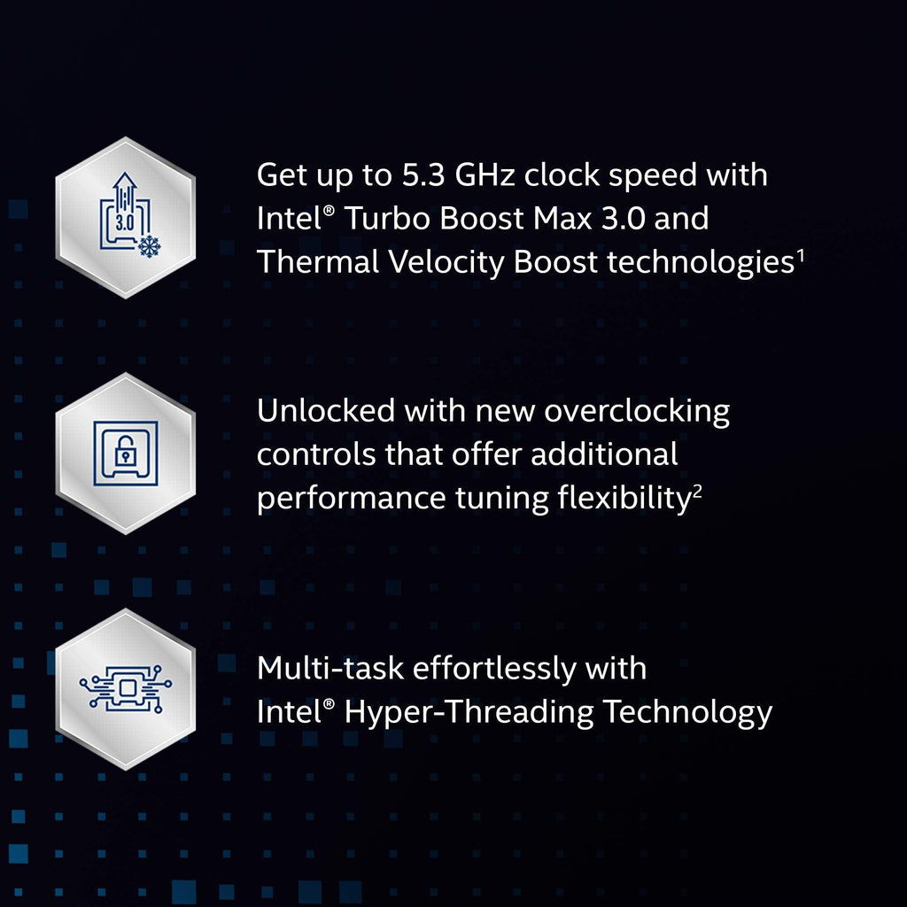 Intel 125W Core i9-10900KF Desktop Processor 10 Cores up to 5.3 GHz Unlocked Without Processor Graphics LGA1200 (Intel 400 Series chipset)