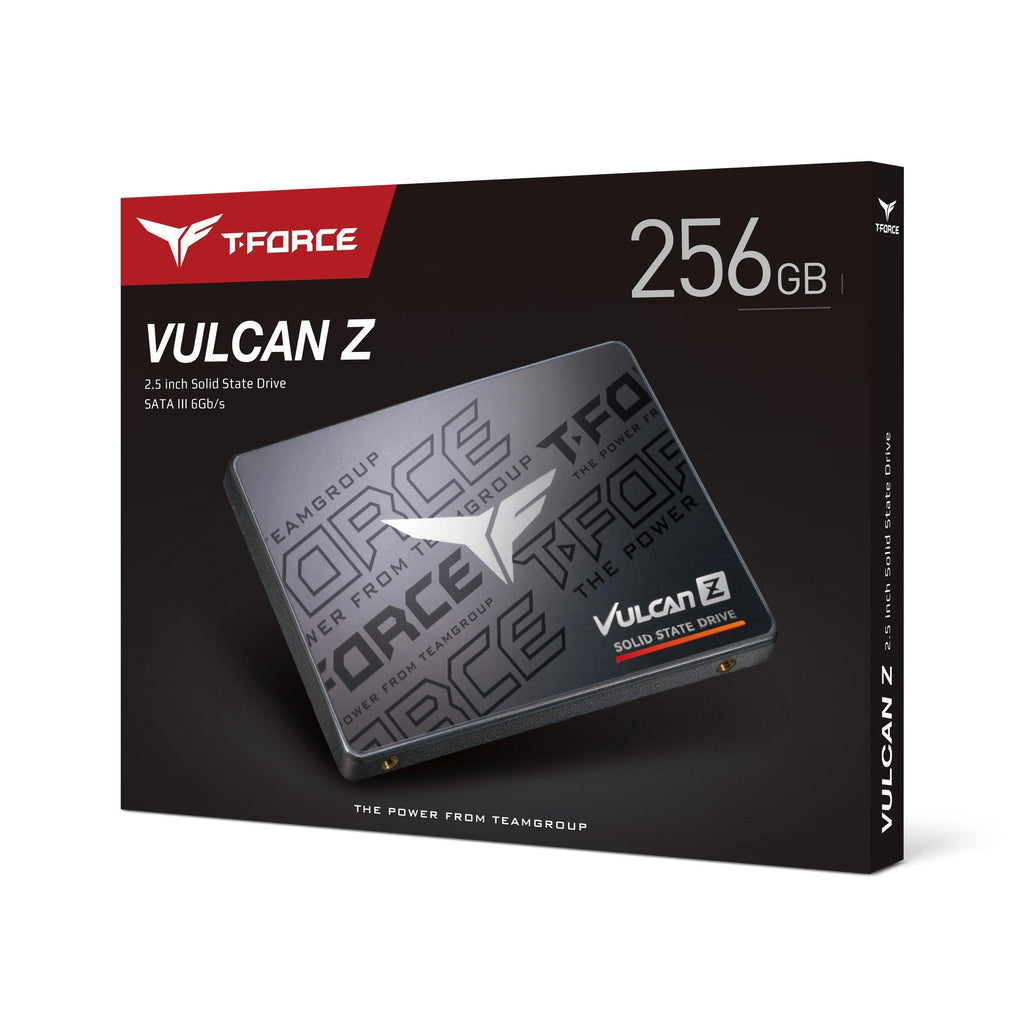 TEAMGROUP T-Force Vulcan Z 256GB SLC Cache 3D NAND TLC 2.5 Inch SATA III Gaming Internal Solid State Drive SSD (R/W Speed up to 520/430 MB/s) T253TZ256G0C101