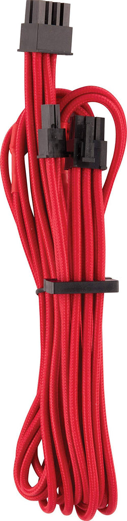 CORSAIR Premium Individually Sleeved PCIe (Single Connector) Cables – Red, 2 Yr Warranty, for Corsair PSUs