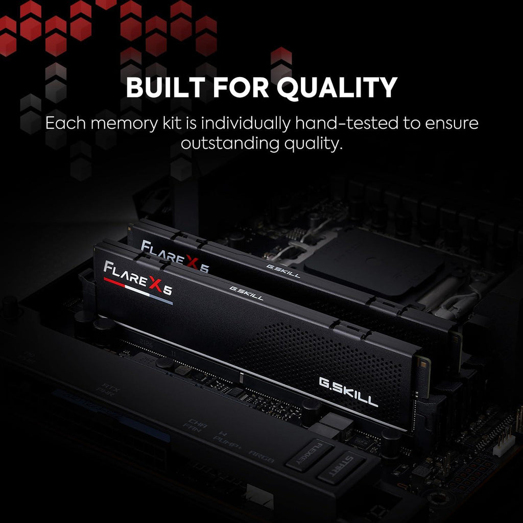 G.SKILL Flare X5 Series (AMD Expo) 64GB (2x32GB) DDR5 6000 Mhz CL30-40-40-96 1.40V Desktop Memory RAM - F5-6000J3040G32GX2-FX5