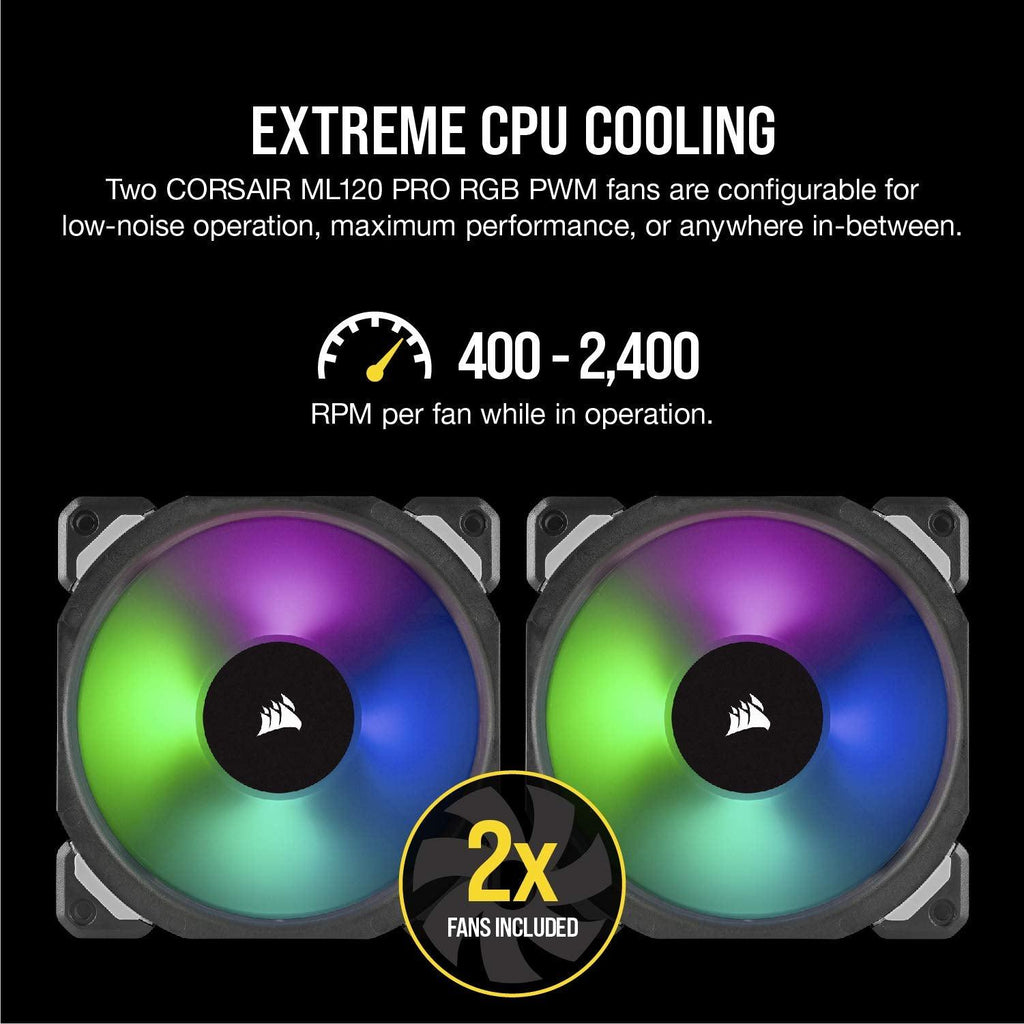 Corsair Hydro Series H100i RGB Platinum Liquid CPU Cooler Cold Plate and Low-Noise Pump (CW-9060039-WW)