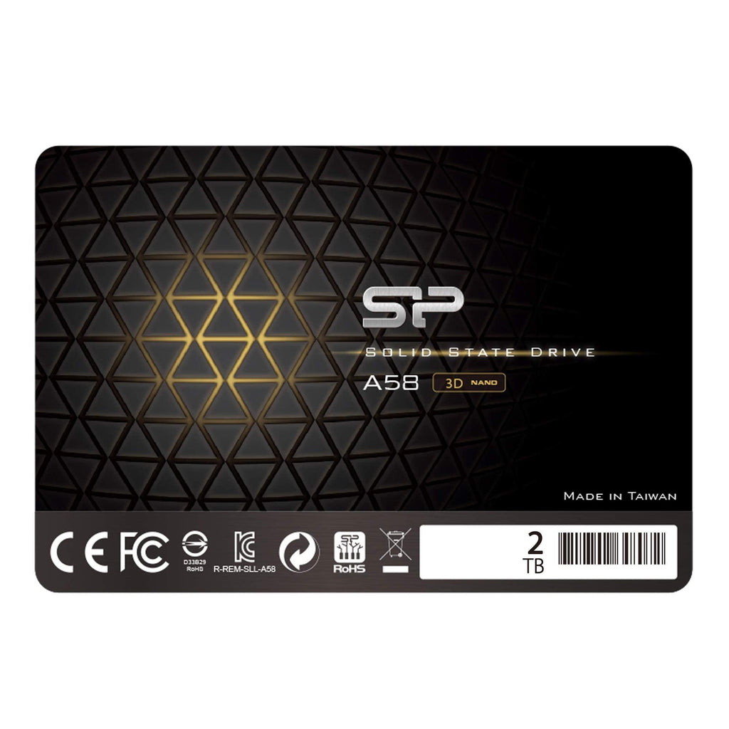 Silicon Power Ace A58 2TB 2.5 Inch SATA III SSD, 3D NAND with SLC Cache, Up to 500MB/s, Internal Solid State Drive for Desktop Laptop Computer