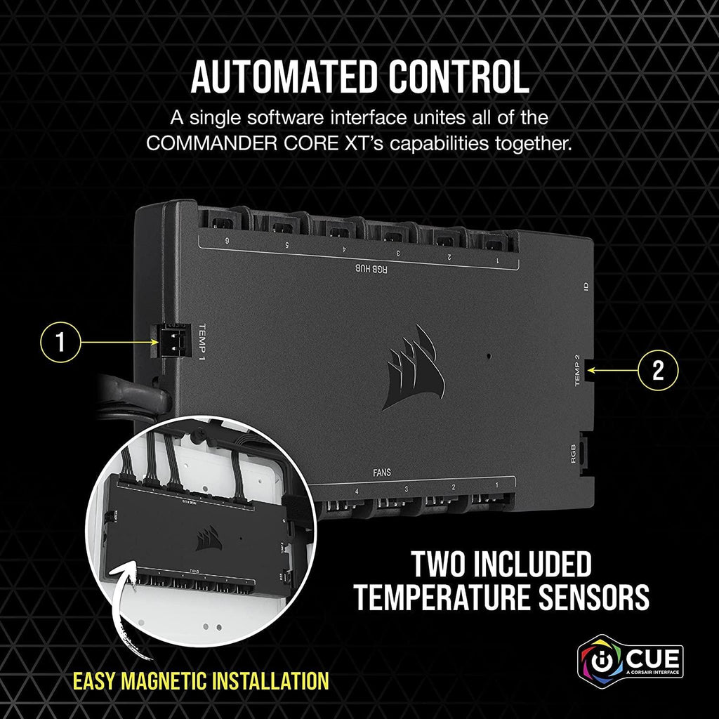 CORSAIR iCUE Commander CORE XT, Digital Fan Speed and RGB Lighting Controller