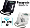 Panasonic Single Line KX-TS880MX Corded Landline Phone (White-Black)