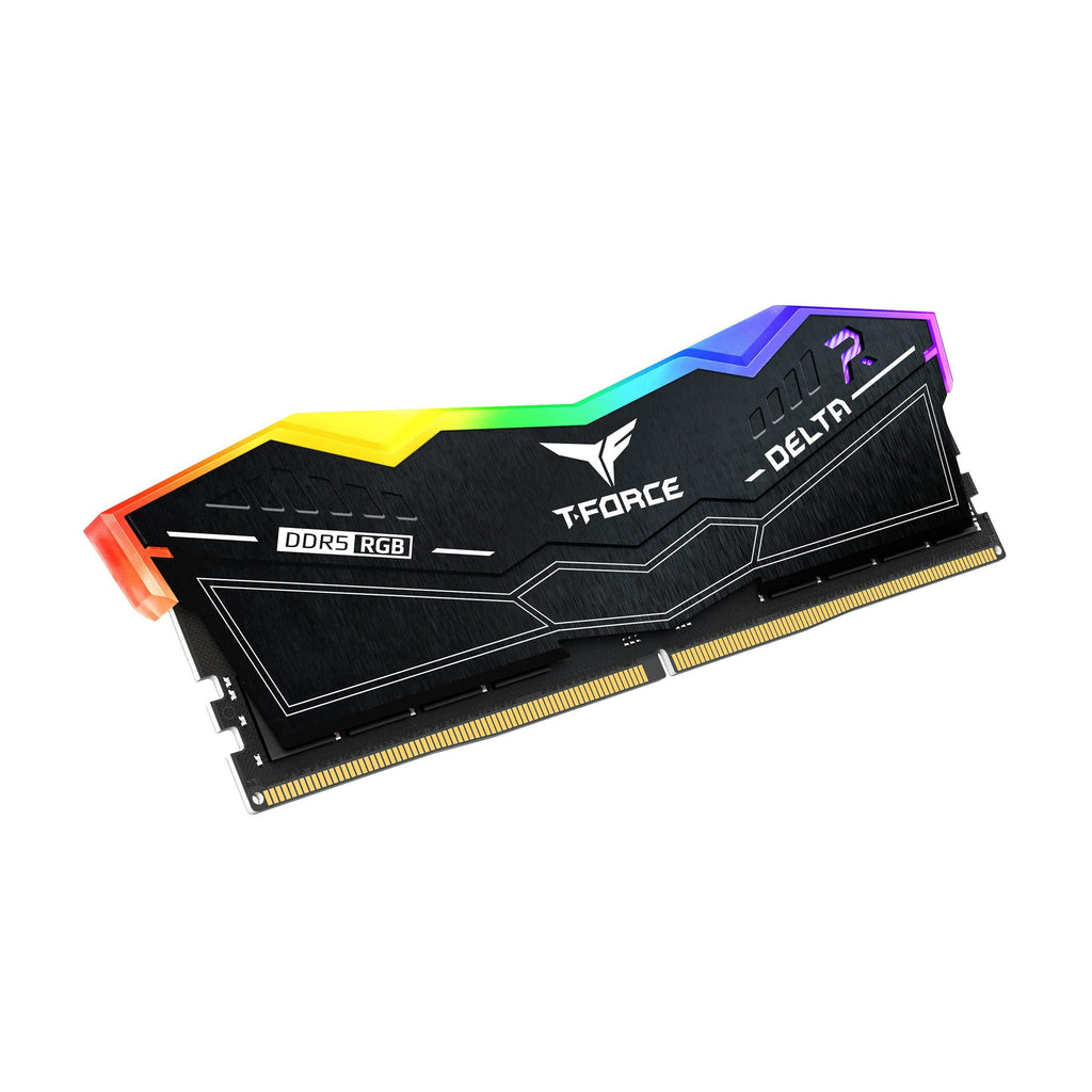 TEAMGROUP T-Force Delta RGB DDR5 Black 32GB Kit (16GBx2) 6000MHz (PC5-48000) CL38 Desktop Gaming Memory Module Ram - FF3D532G6000HC38ADC01