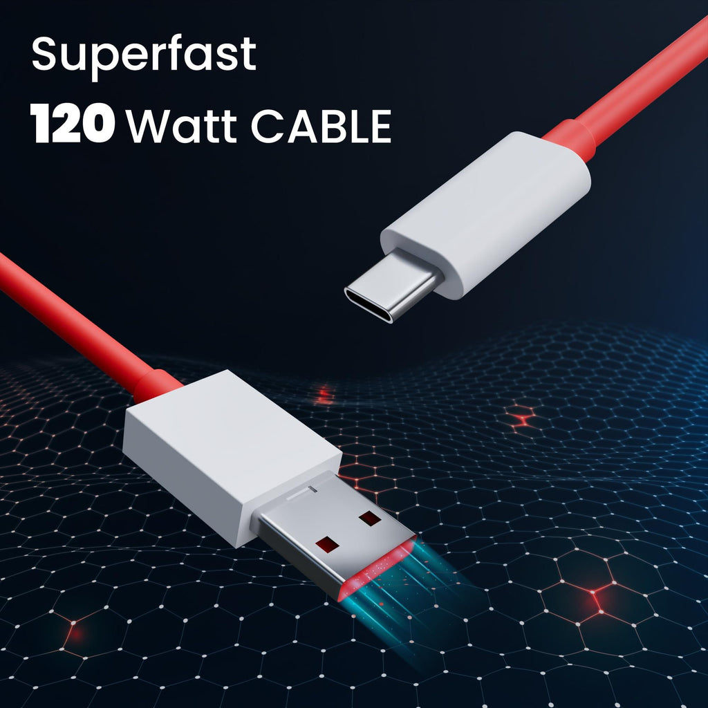 Oneplus SuperVooc 65W Fast Charing Adaptor & Cable Combo Compatible with OnePlus, Samsung, Realme, Xiaomi, Oppo, Vivo & Other Smartphones, Type C Charger Dash, Warp, Vooc, Supervooc protocols.