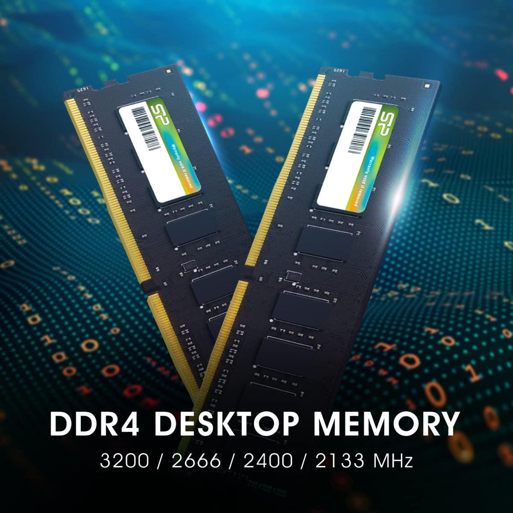 SP Silicon Power DDR4 8GB 2666MHz PC4-21300 CL19 1.2V 288-Pin UDIMM Desktop PC Computer RAM Memory Module SP008GBLFU266X02