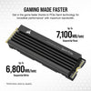 Corsair MP600 PRO LPX 4TB M.2 NVMe PCIe x4 Gen4 SSD - Optimized for PS5 (Up to 7100MB/sec & 6800MB/sec Sequential Read/Write Speeds, High-Speed Interface, Compact Form Factor) CSSD-F4000GBMP600PLP