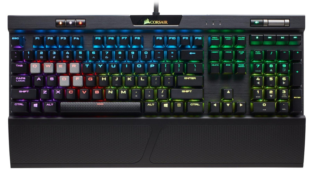 Corsair K70 MK.2 RGB LED Backlit Wired Mechanical Cherry MX Silent Gaming Keyboard (Black)