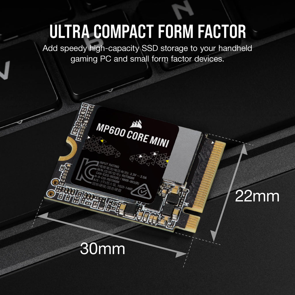 Corsair Mp600 Core Mini Pcie Gen4 X4 Nvme M.2 2230 Ssd - Tb 1