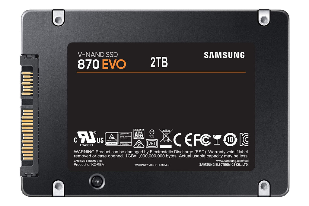 Samsung 870 EVO 2TB SATA 6.35 cm (2.5") Internal Solid State Drive (SSD) (MZ-77E2T0)