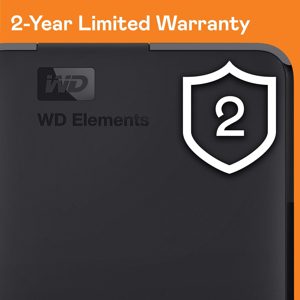 Western Digital WD 2TB Elements Portable Hard Disk Drive, USB 3.0, Compatible with PC, PS4 and Xbox, External HDD (WDBHDW0020BBK-EESN)