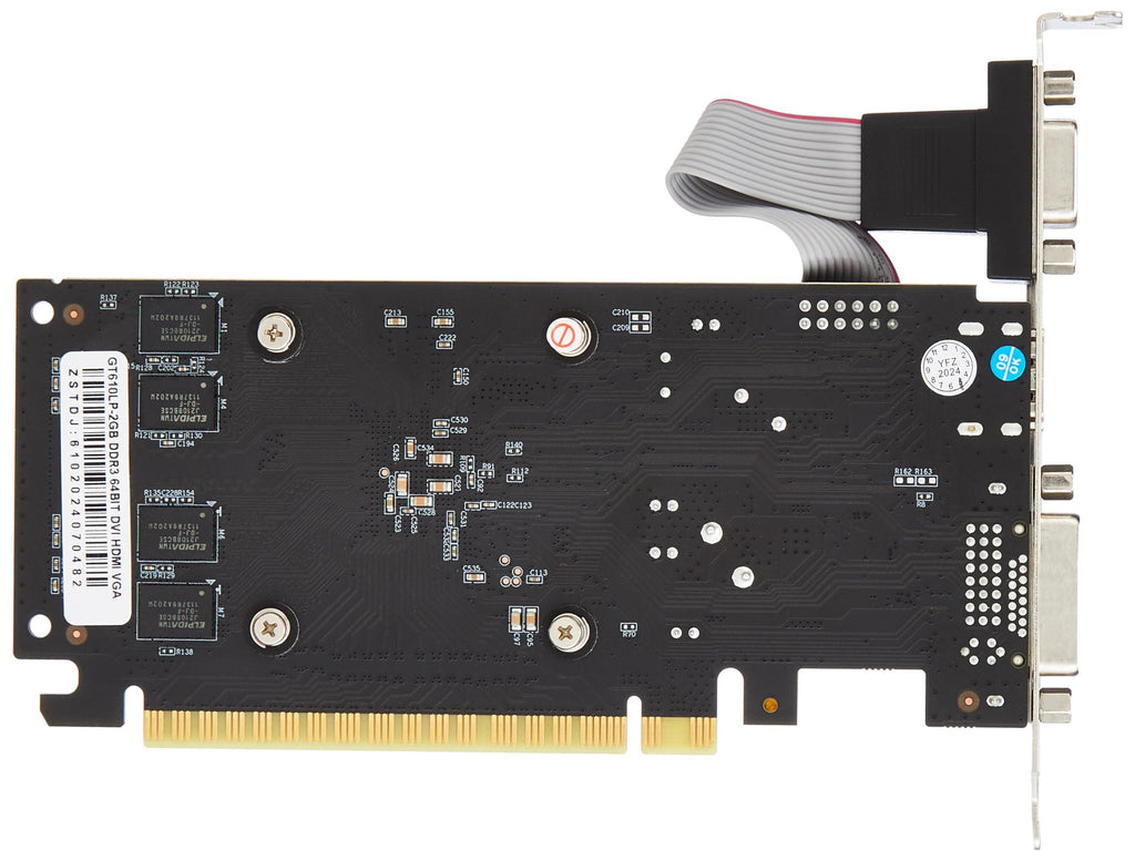 Amazon Basics Gt 610 Graphics Card | pci_e_x16 Gddr3 810 Mhz Core & Memory Clock | 2 Gb Memory (Geforce Chipset)