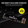 Corsair MP600 CORE XT 2TB PCIe Gen4 x4 NVMe M.2 SSD – High-Density QLC NAND – M.2 2280 – DirectStorage Compatible - Up to 5,000MB/sec – Great for PCIe 4.0 Notebooks and Desktops – Black