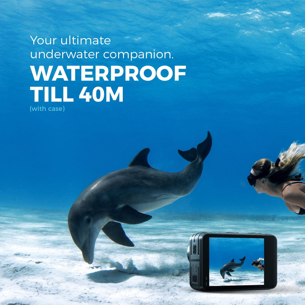 AKASO Brave 7 LE 4K30FPS Action Camera - 131ft Underwater Waterproof Camera with Touch Screen Advanced EIS Remote Control 2.0 Zoom Underwater Camera Support External Mic