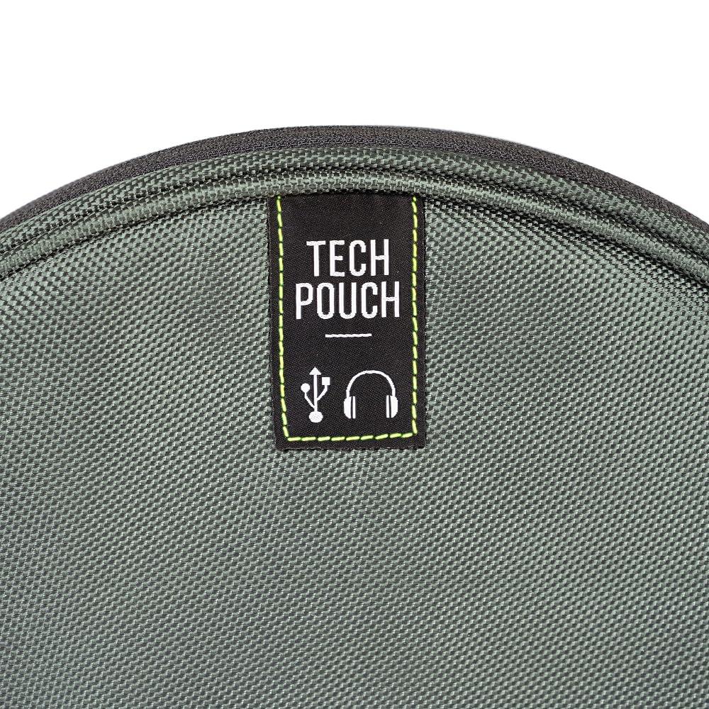 Urban Wolf Tech Pouch: The All-in-One Waterproof Travel Organizer for Cables, Adapters, Chargers,Hard Drives & Other Tech Essentials-Portable Zippered Gadgets Organizer (Fossil Grey, Pack of 1)