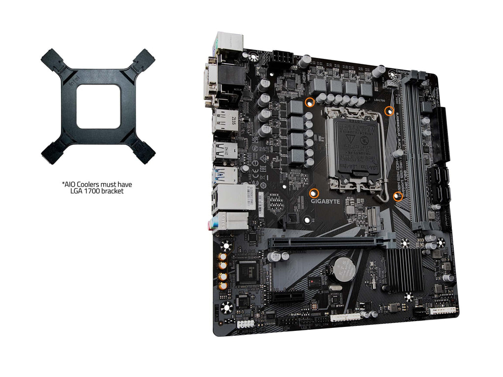 GIGABYTE H610M S2H DDR4 (H610/ Intel LGA 1700/ Micro ATX/ DDR4/ Single M.2/ PCIe 4.0/ USB 3.2 Gen1/ Realtek GbE LAN/Motherboard)