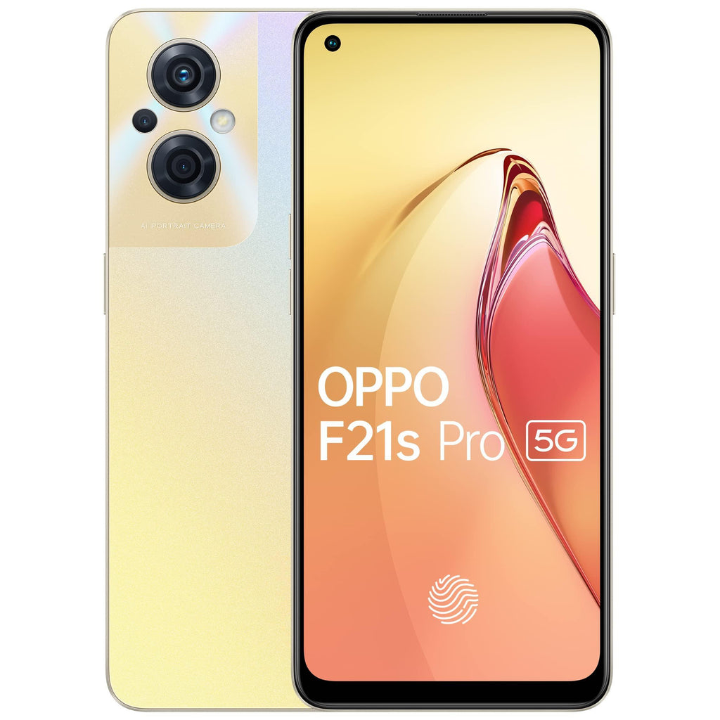 Oppo F21s Pro 5G (Dawnlight Gold, 8GB RAM, 128 Storage)|6.43" FHD+ AMOLED|64MP Rear Triple AI Camera|4500 mAh Battery with 33W SUPERVOOC Charger|with No Cost EMI/Additional Exchange Offers - Triveni World