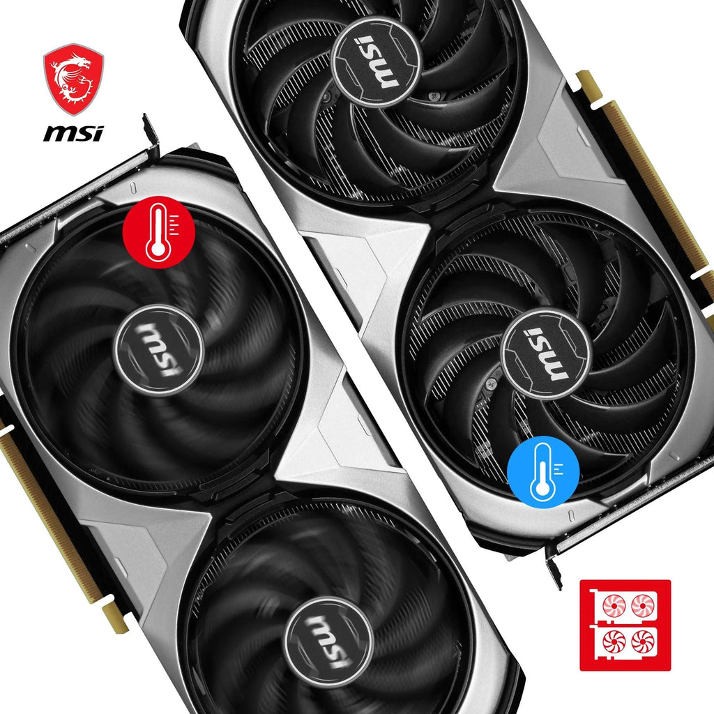 MSI Geforce RTX 4070 Ventus 2X 12G Oc Gddr6X 192-Bit Gaming Graphic Card - Pci_E_X4