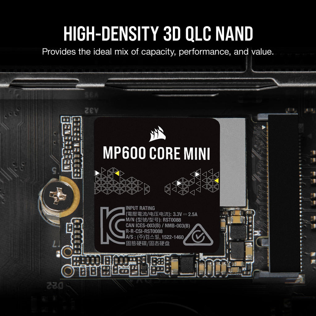 Corsair Mp600 Core Mini Pcie Gen4 X4 Nvme M.2 2230 Ssd - Tb 1