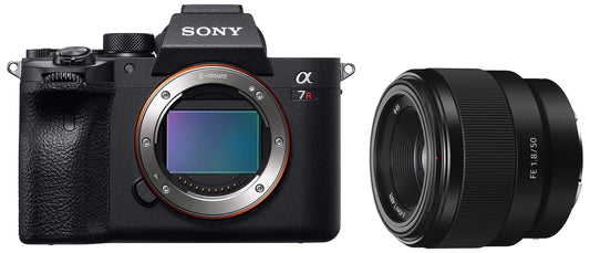 Sony Alpha ILCE-7RM4A Full-Frame 61.0MP Mirrorless Digital SLR Camera Body (4K Full Frame, Real-Time Eye Auto Focus) - Black & SEL50F18F E Mount Full Frame 50 mm F1.8 Prime Lens (Black)