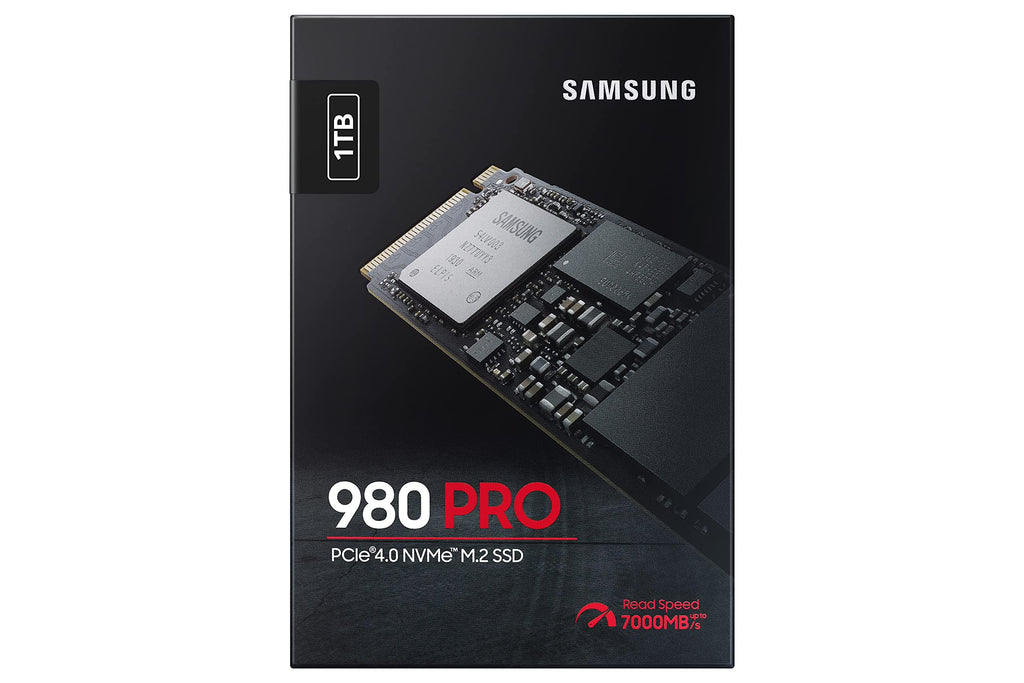 Samsung 980 PRO 1TB Up to 7,000 MB/s PCIe 4.0 NVMe M.2 (2280) Internal Solid State Drive (SSD) (MZ-V8P1T0)