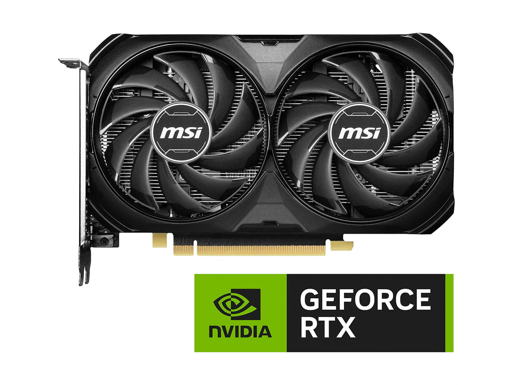 MSI Gaming Geforce RTX 4060 Ti 8Gb Gdrr6 128-Bit Hdmi/Dp Nvlink Torx Fan 4.0 Ada Lovelace Architecture Graphics Card (RTX 4060 Ti Ventus 2X Black 8G Oc) - Pci_E, DDR_Sdram