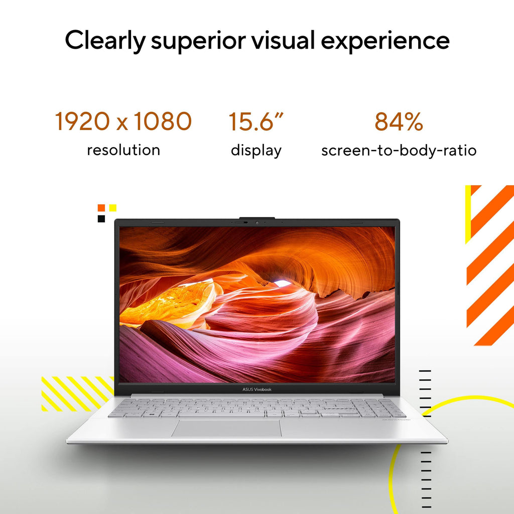 ASUS Vivobook Go 15 (2023), AMD Ryzen 5 7520U, 15.6" (39.62 cm) FHD, Thin and Light Laptop (16GB/512GB SSD/Integrated Graphics/Windows 11/Office 2021/Silver/1.8 Kg), E1504FA-NJ541WS