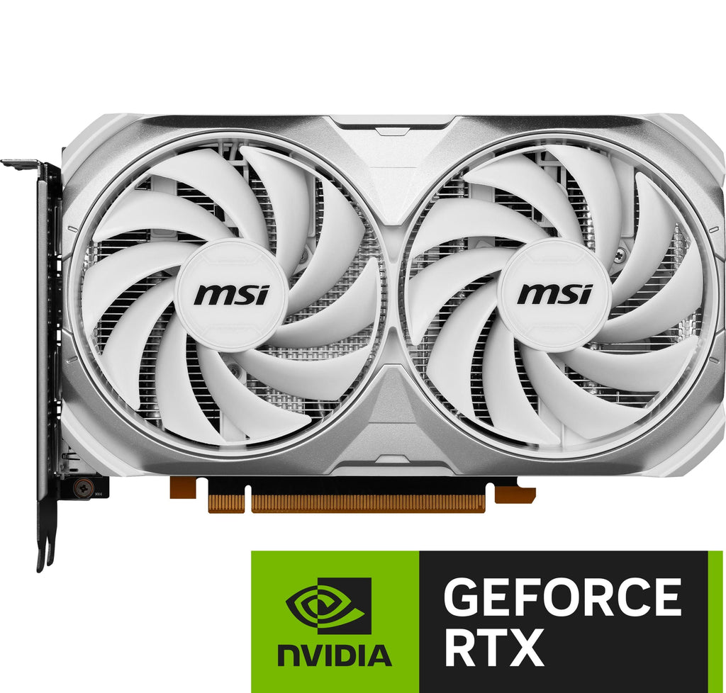 MSI GeForce RTX 4060 VENTUS 2X WHITE 8G OC - 8GB GDDR6 128-Bit HDMI, DP, TORX FAN 4.0, Ada Lovelace Architecture Graphics Card - PCIe x16, GDDR6