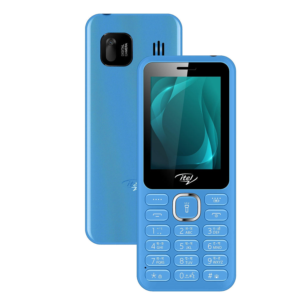 itel it5027 Keypad Mobile Phone with 2.4 inch Display Size |11mm Slim Body| 1200 mAh Battery| King Voice | Blue