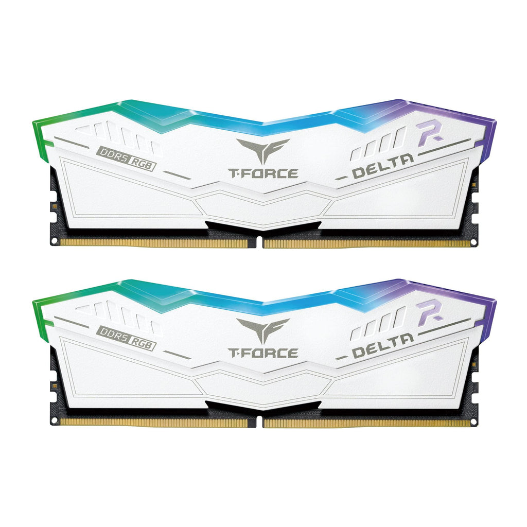 TEAMGROUP T-Force Delta RGB DDR5 Ram 64GB Kit (2x32GB) 6000MHz (PC5-48000) CL38 Desktop Gaming Memory Module Ram (White) for 600 Series Chipset - FF4D564G6000HC38ADC01