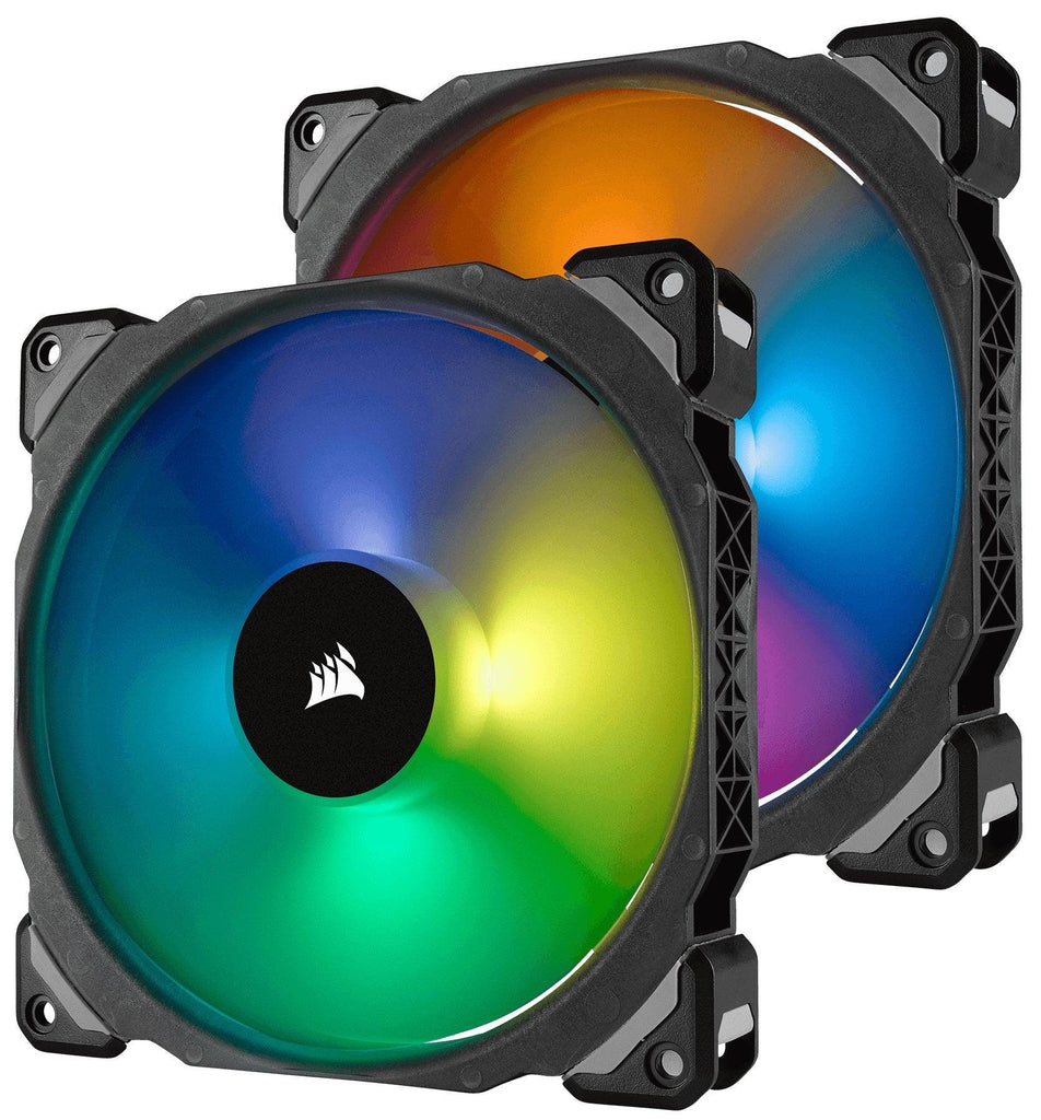 Corsair ML140 140 mm Premium Magnetic Levitation RGB LED Fan - Black (Pack of 2)