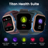 Titan Smart 3 Premium Smart Watch|1.96" Super AMOLED Display with 410x502 Pixel Resolution|SingleSync BT Calling|NitroFast Charging|110+ Sports Modes|200+ Watchfaces|Upto 7 Days Battery (Black)