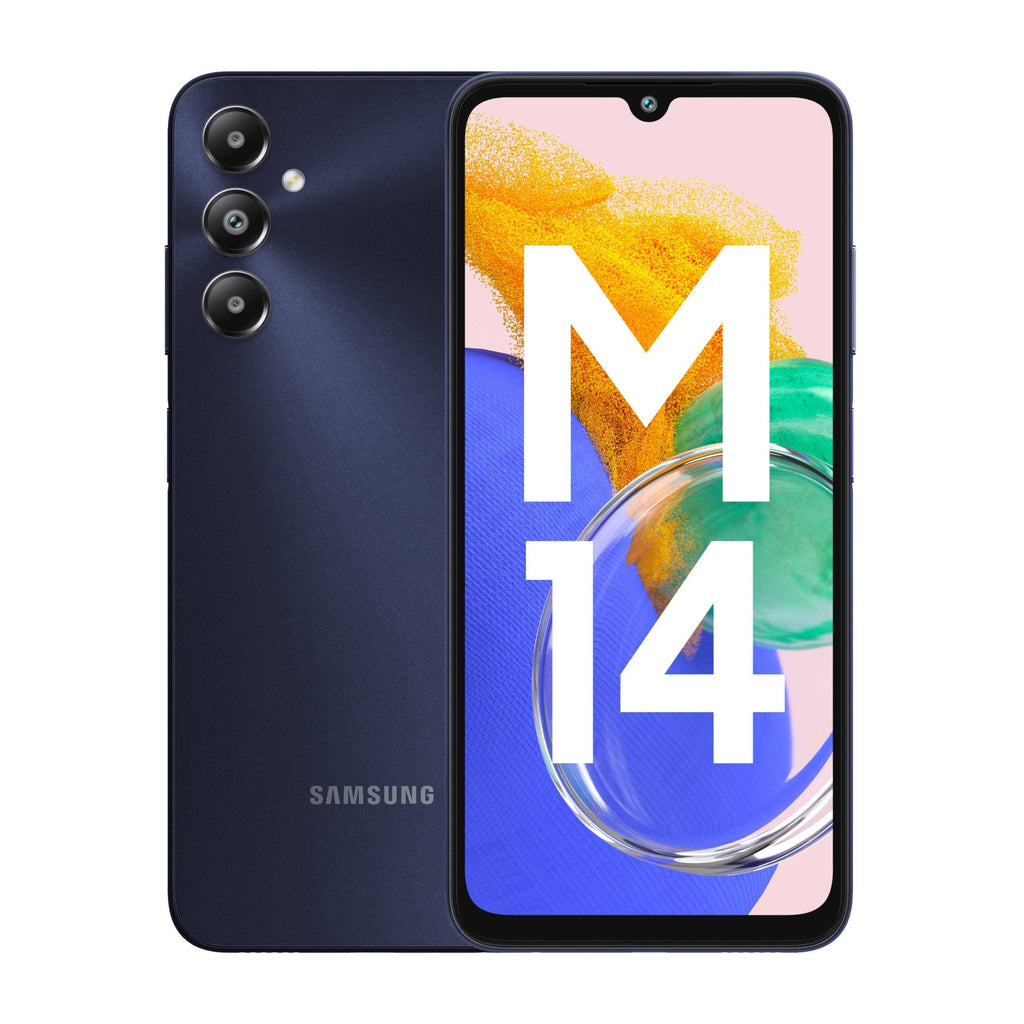 Samsung Galaxy M14 4G (Sapphire Blue,4GB,64GB) | 50MP Triple Cam | 5000mAh Battery | Snapdragon 680 Processor | 2 Gen. OS Upgrade & 4 Year Security Update | 8GB RAM with RAM Plus | Without Charger - Triveni World