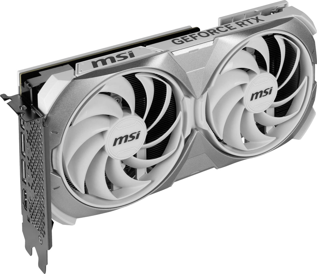 MSI GeForce RTX 4070 Super 12G Ventus 2X White OC Graphic Card - NVIDIA GeForce RTX 4070 Super GPU, 12GB GDDR6X 192-bit Memory, 21 Gbps, PCI Express 4 Interface, Upto 2505 MHz, TORX Fan 4.0