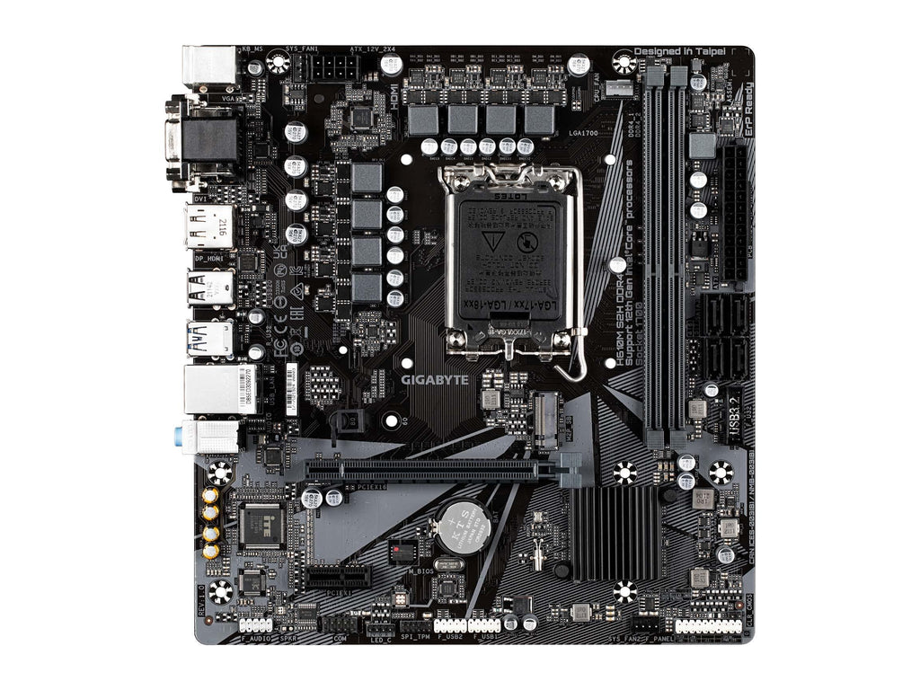 GIGABYTE H610M S2H DDR4 (H610/ Intel LGA 1700/ Micro ATX/ DDR4/ Single M.2/ PCIe 4.0/ USB 3.2 Gen1/ Realtek GbE LAN/Motherboard)