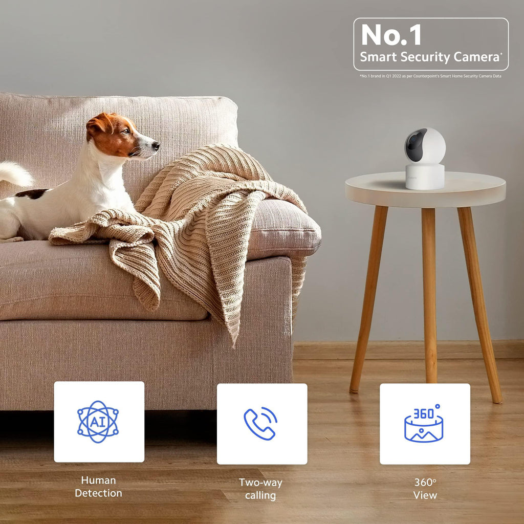 (Refurbished) MI Xiaomi Wireless Home Security Camera 2i 2022 Edition | Full HD Picture | 360° View | 2MP | AI Powered Motion Detection | Enhanced Night Vision| Talk Back Feature (2 Way Calling), White - Triveni World