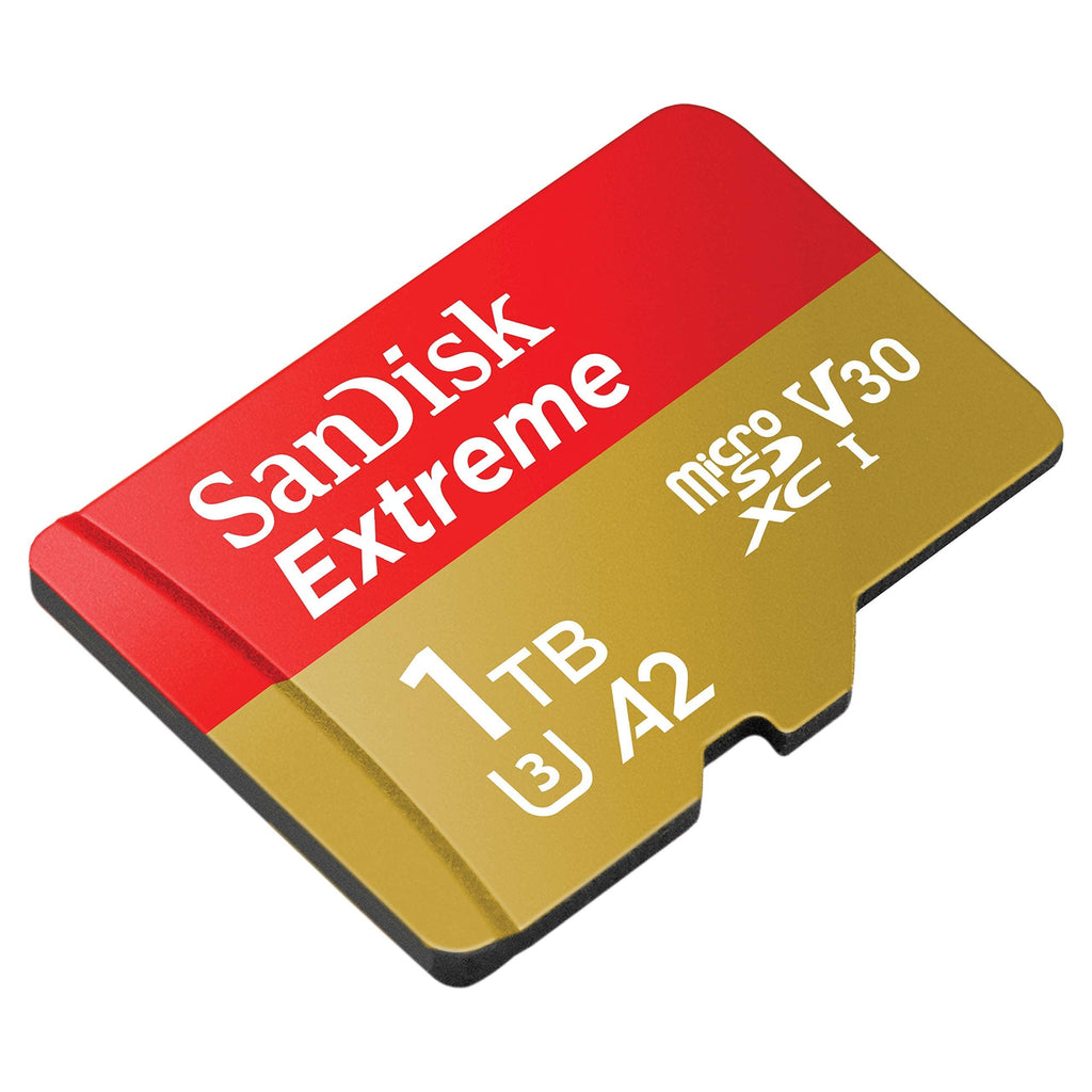 SanDisk Extreme 1TB microSDXC UHS-I, V30, 190MB/s Read, 130MB/s Write, memory Card for 4K Video on Smartphones, Action Cams and Drones