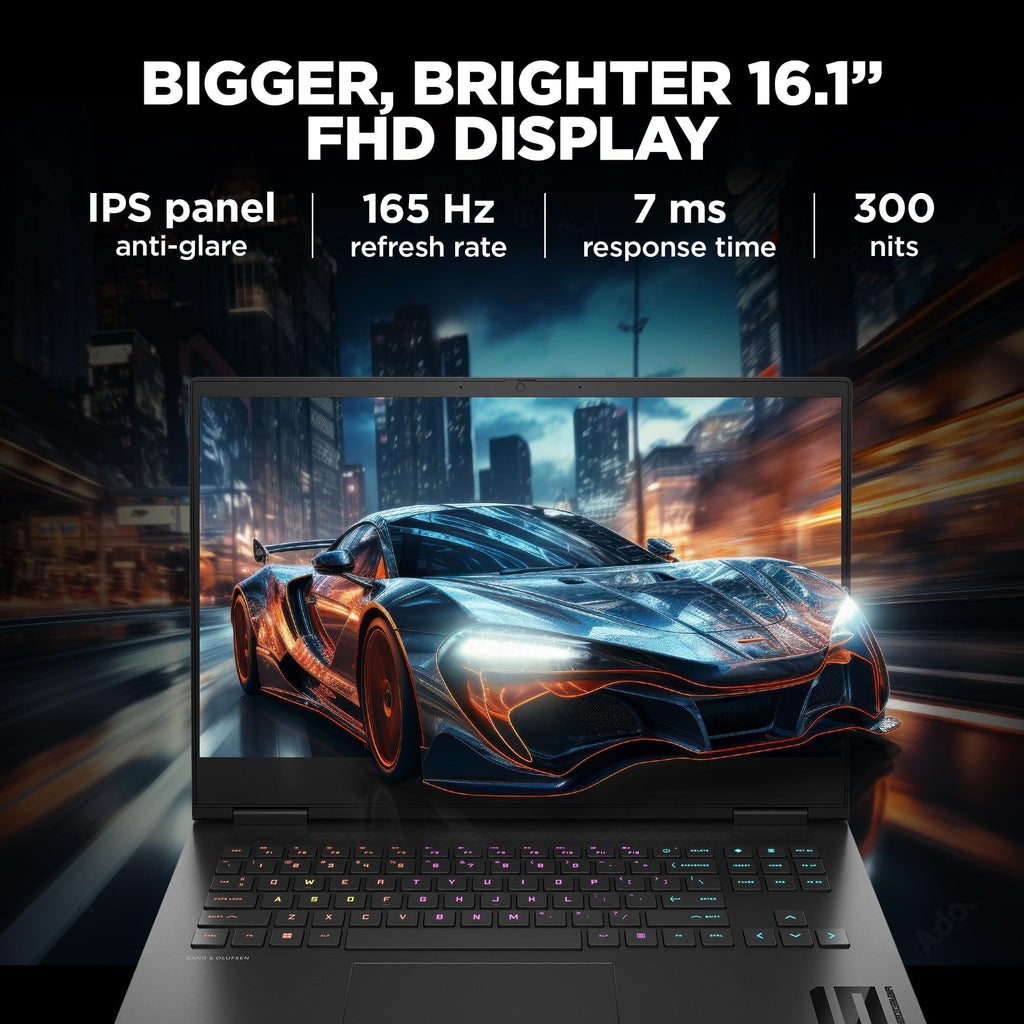 HP [Smart Choice Omen Gaming Laptop,AMD Ryzen 7 7840Hs,8Gb RTX 4060 Gpu,16.1"(40.9 Cm),Fhd,IPS,165 Hz,300 Nits,16Gb Ddr5,1Tb Ssd,RGB Kb,7Ms Response Time (Win 11,Black,2.32 Kg),Xd0020Ax