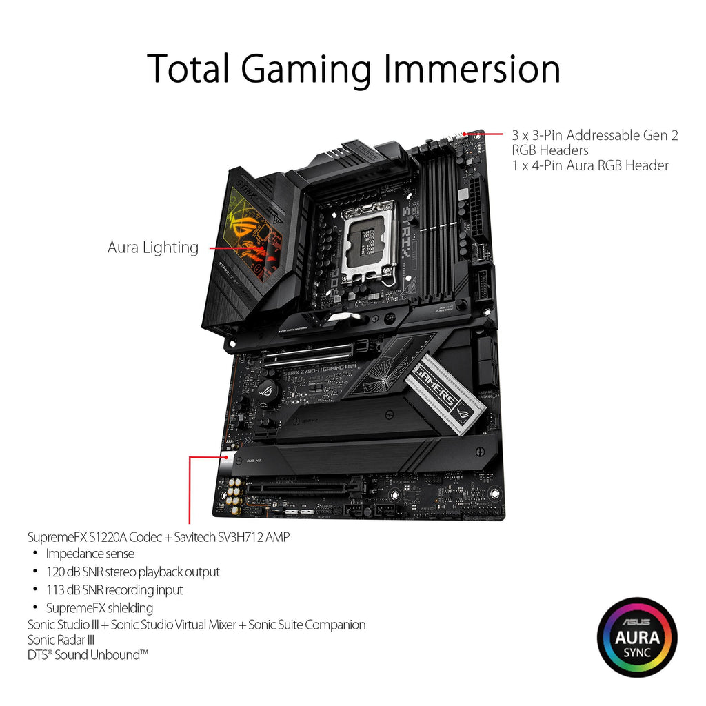 ASUS Rog Strix Z790-H Gaming(WiFi 6E) Lga 1700(Intel12&13Th Gen) ATX Gaming Motherboard(Ddr5-7800 Mt/S,Pcie 5.0 X16 with Q-Release,4Xpcie 4.0 M.2 Slots,USB 3.2 Gen 2X2 Type-C,Front-Panel Connector)