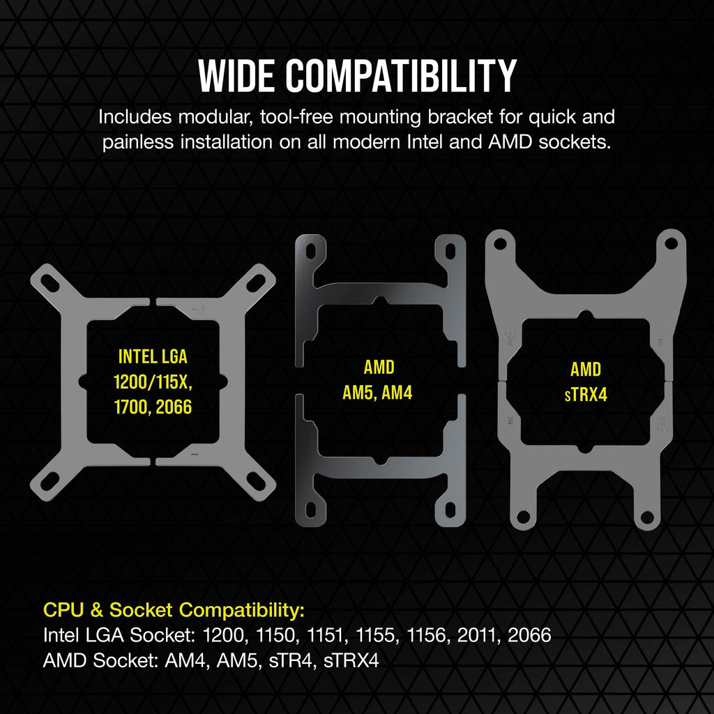 CORSAIR iCUE H170i Elite CAPELLIX XT Liquid CPU Cooler - AF140 RGB Elite Fans - 420mm Radiator - Intel LGA 1700, 1200, 115X, 2066, AMD® AM5, AM4