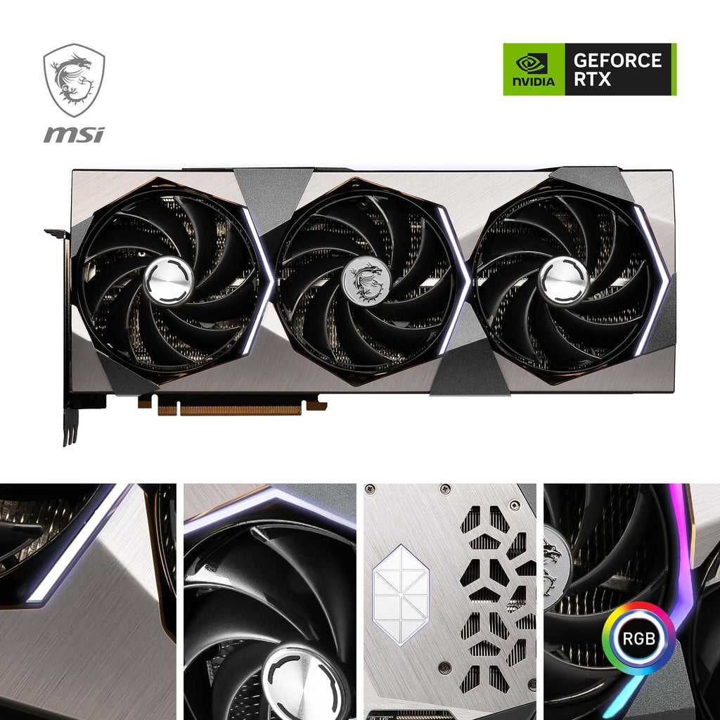 MSI Geforce RTX 4090 Suprim X 24G Graphic Card I Nvidia Geforce RTX 4090 Gpu|24 Gb Gddr6X 384-Bit Memory,|21 Gbps Speed|Pci Express 4 Interface|Upto 2640 Mhz|Torx Fan 5.0,Tri Frozr 3S,pci_e