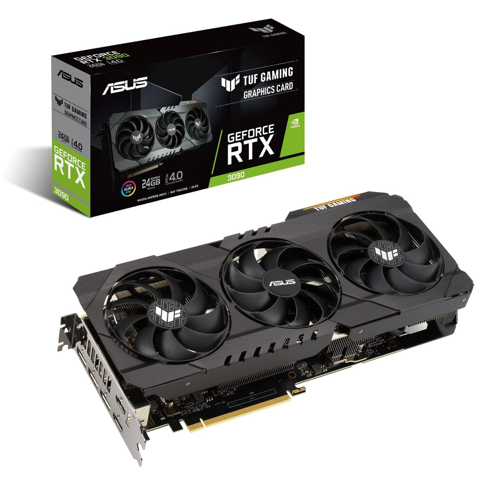 ASUS TUF Gaming NVIDIA GeForce RTX 3090 OC Edition Graphics Card (PCIe 4.0, 24 GB GDDR6X, HDMI 2.1, DisplayPort 1.4a, Dual Ball Fan Bearings, Military-Grade Certification, GPU Tweak II), pci_e_x4