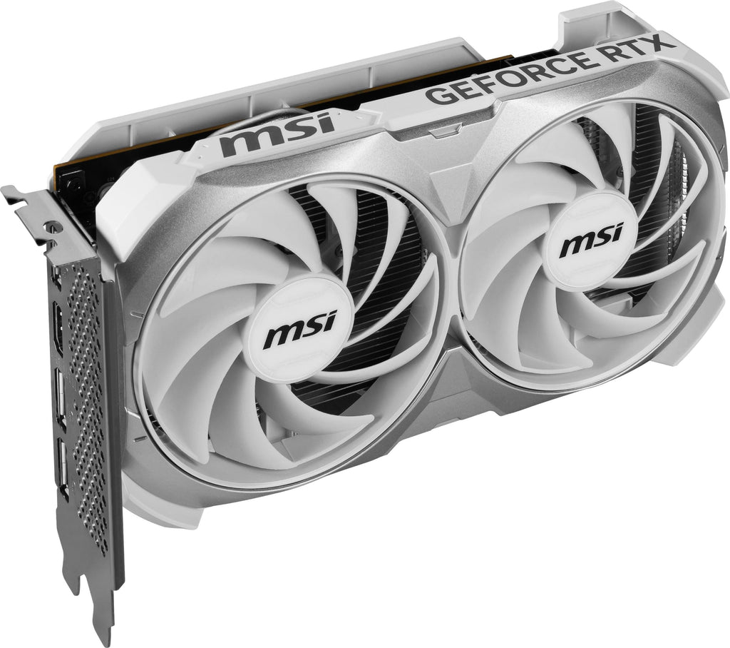 MSI GeForce RTX 4060 VENTUS 2X WHITE 8G OC - 8GB GDDR6 128-Bit HDMI, DP, TORX FAN 4.0, Ada Lovelace Architecture Graphics Card - PCIe x16, GDDR6