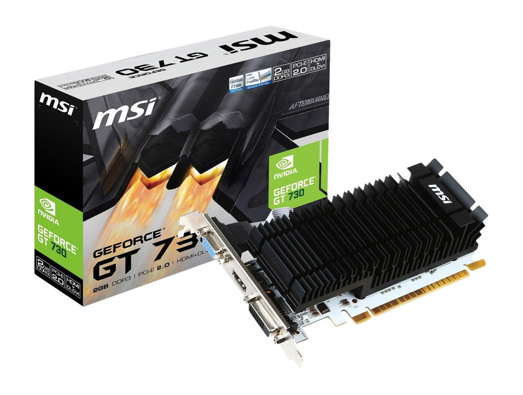 MSI GeForce ddr3_sdram GT 730 Kepler pci_e DDR3 2GB OC Low Profile DirectX 12 (N730K-2GD3H/LP)