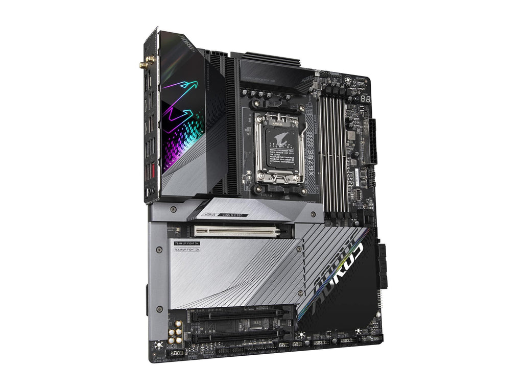 GIGABYTE X670E AORUS Master (AM5/ LGA 1718/ AMD X670E/ EATX/ 5 Year Warranty/ DDR5/ Quad M.2, PCIe 5.0/ USB 3.2 Gen2X2 Type-C/Intel WiFi 6E/ Intel 2.5GbE LAN/Q-Flash Plus/Gaming Motherboard)