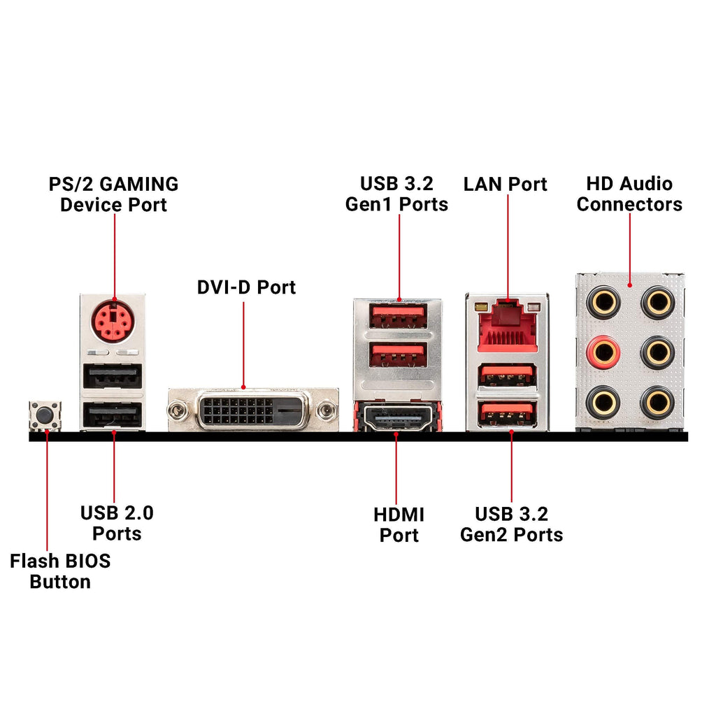 MSI B450 Gaming Plus MAXATX Gaming Motherboard Socket AM4 DDR4